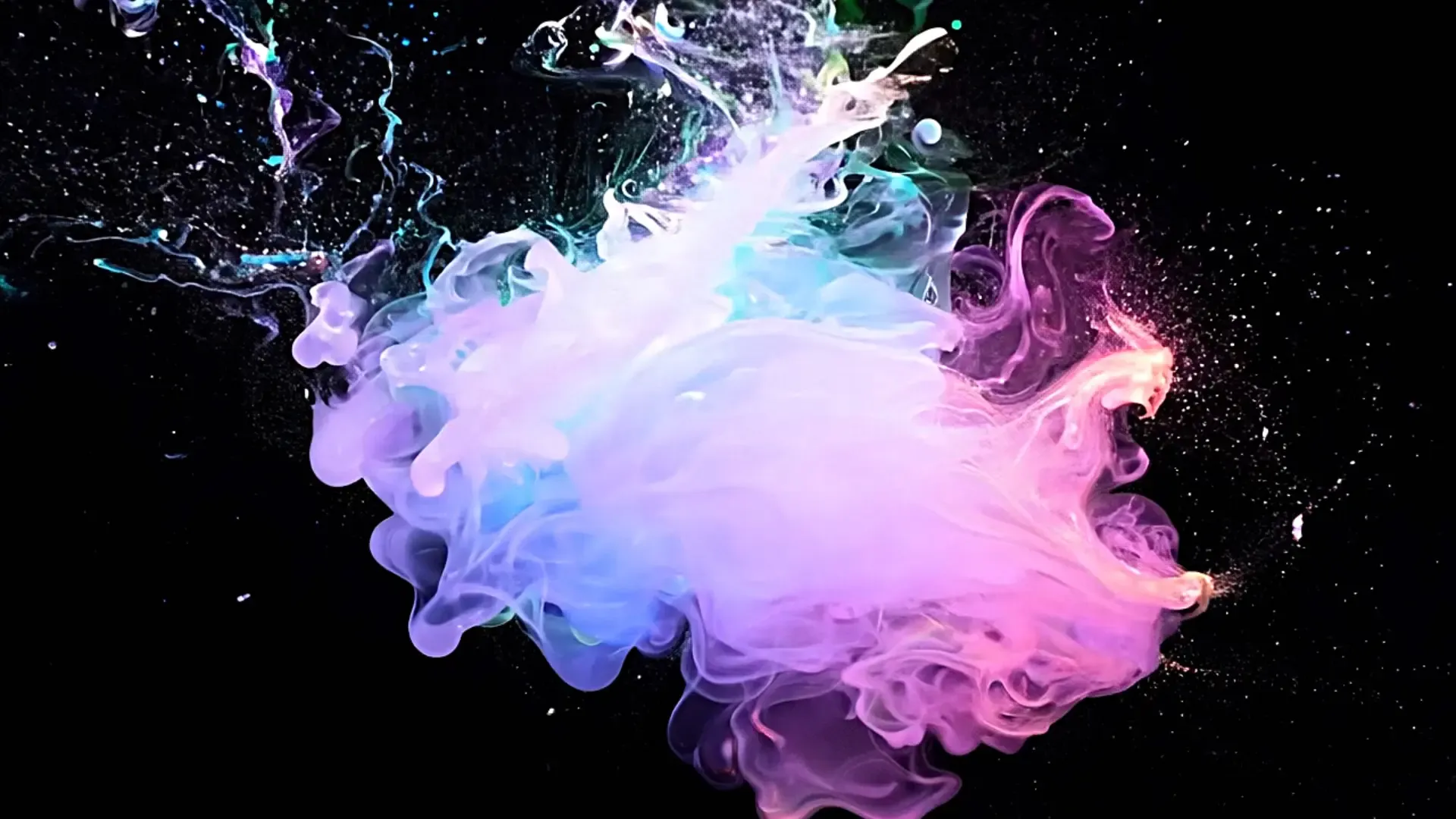 Colorful Ink Cloud Burst Overlay for Creative Projects